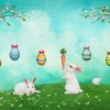 70731485-tarjeta-de-felicitación-festiva-semana-santa-con-conejos-y-huevos-de-pascua